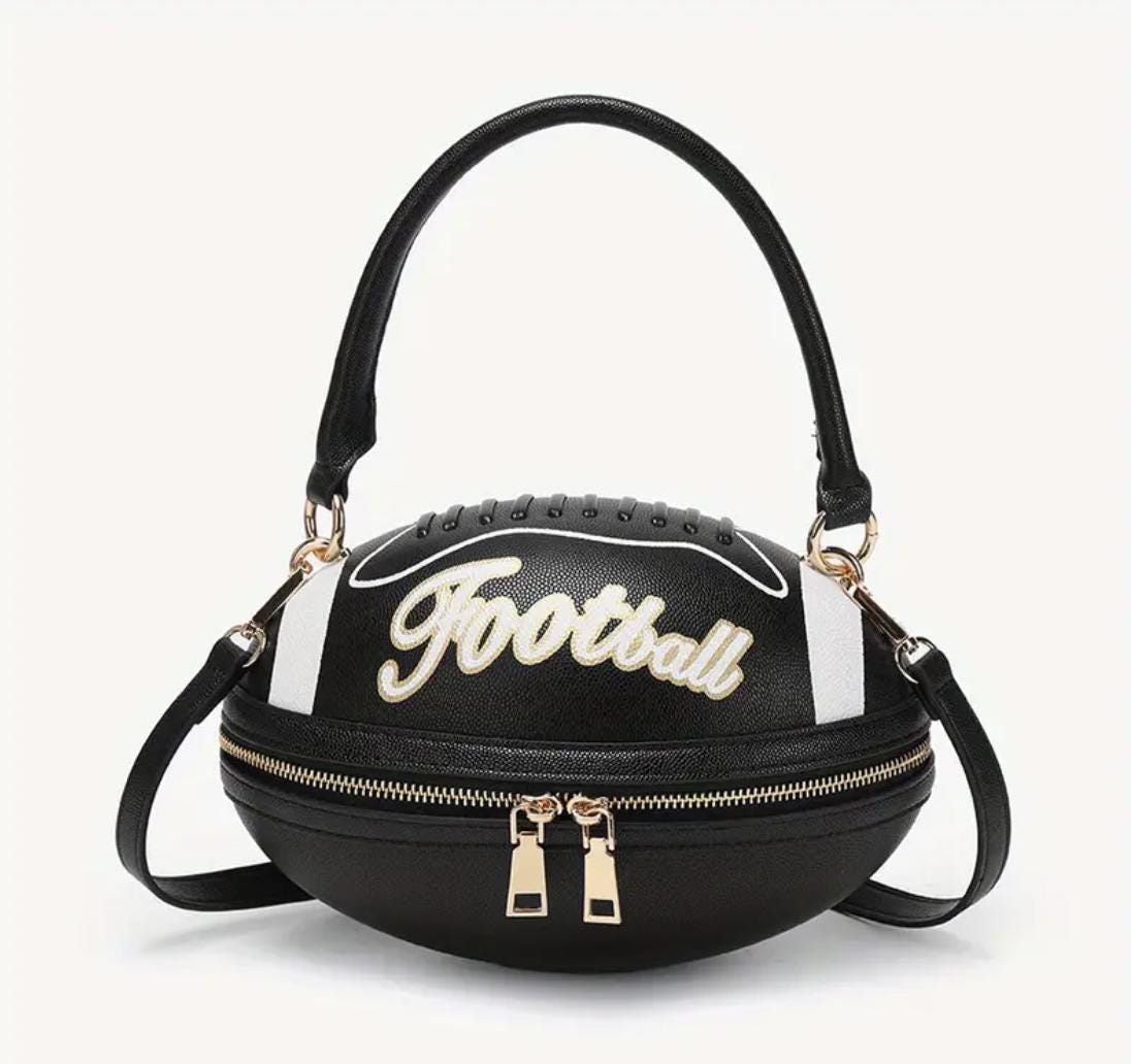 Football Purse: American Football Crossbody Bag, Adjustable Strap
