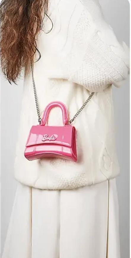 Barbie-Core Pink Jelly Bag: Hourglass Crossbody Clutch