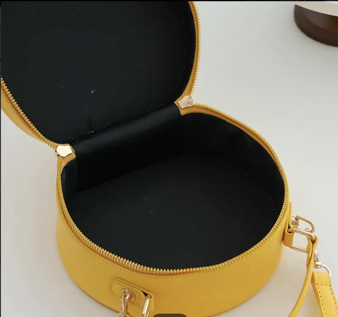 Lemon Crossbody Bag: Embroidered Geometric Y2K Purse