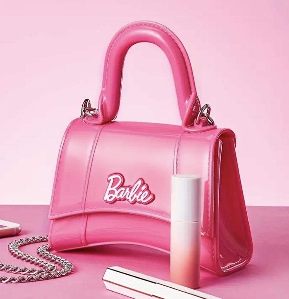 Barbie-Core Pink Jelly Bag: Hourglass Crossbody Clutch