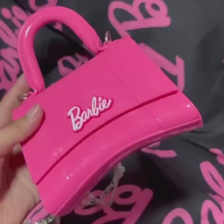 Barbie-Core Pink Jelly Bag: Hourglass Crossbody Clutch