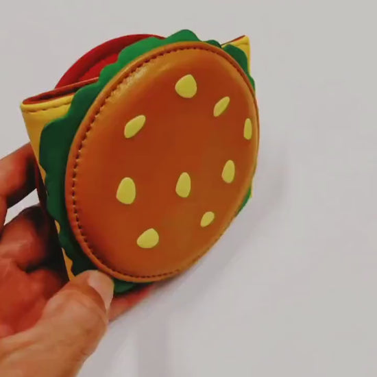 Burger Shaped Women’s Wallet – Fun Novelty Coin Purse & Card Holder Gift