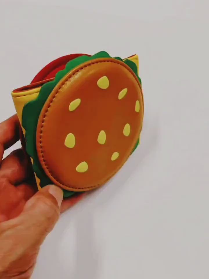Burger Shaped Women’s Wallet – Fun Novelty Coin Purse & Card Holder Gift